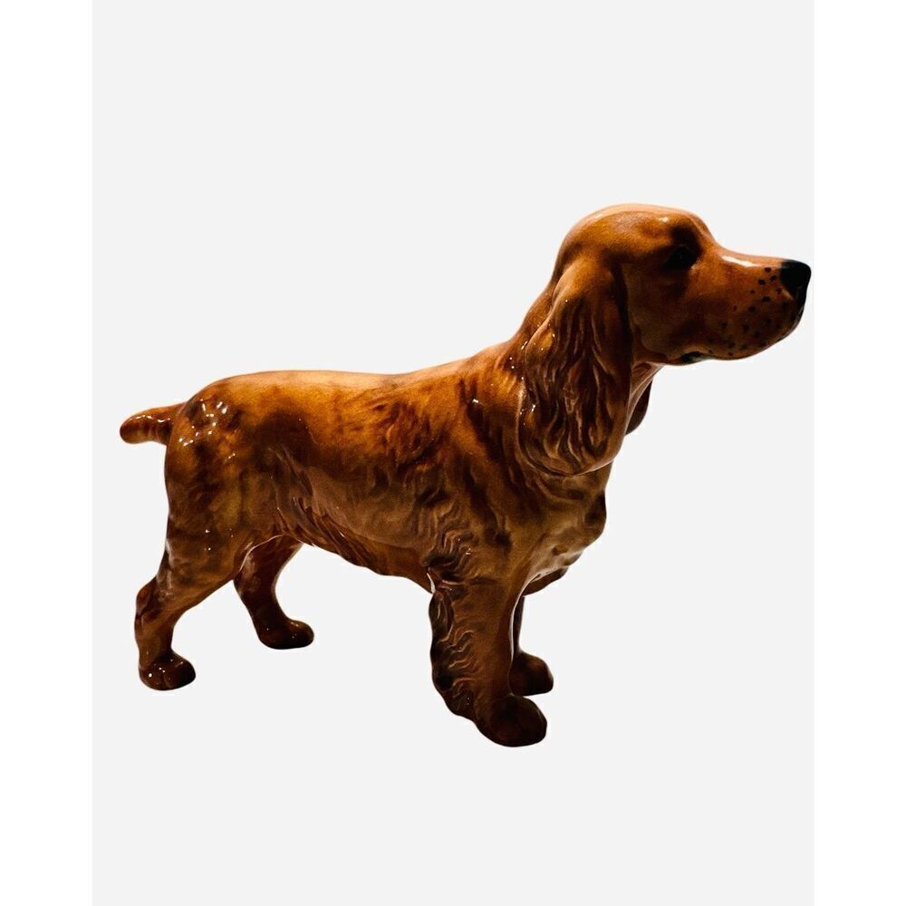 Vintage Beswick England Red Cocker Spaniel Porcelain Dog Figure